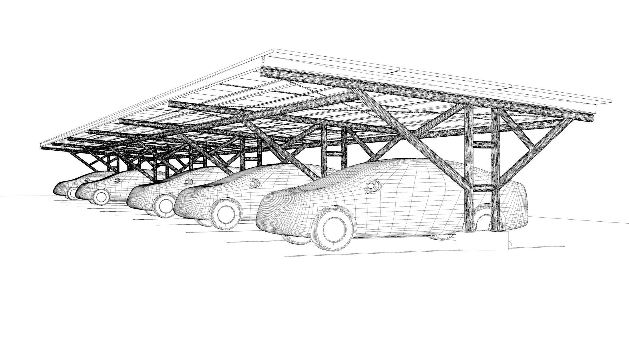 Solar carport 24u04 3D model_5