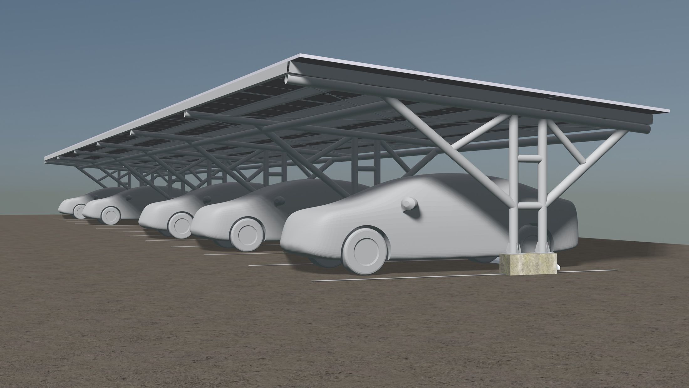 Solar carport 24u04 3D model_1