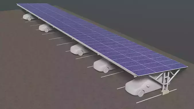 Solar carport 24u04 3D model