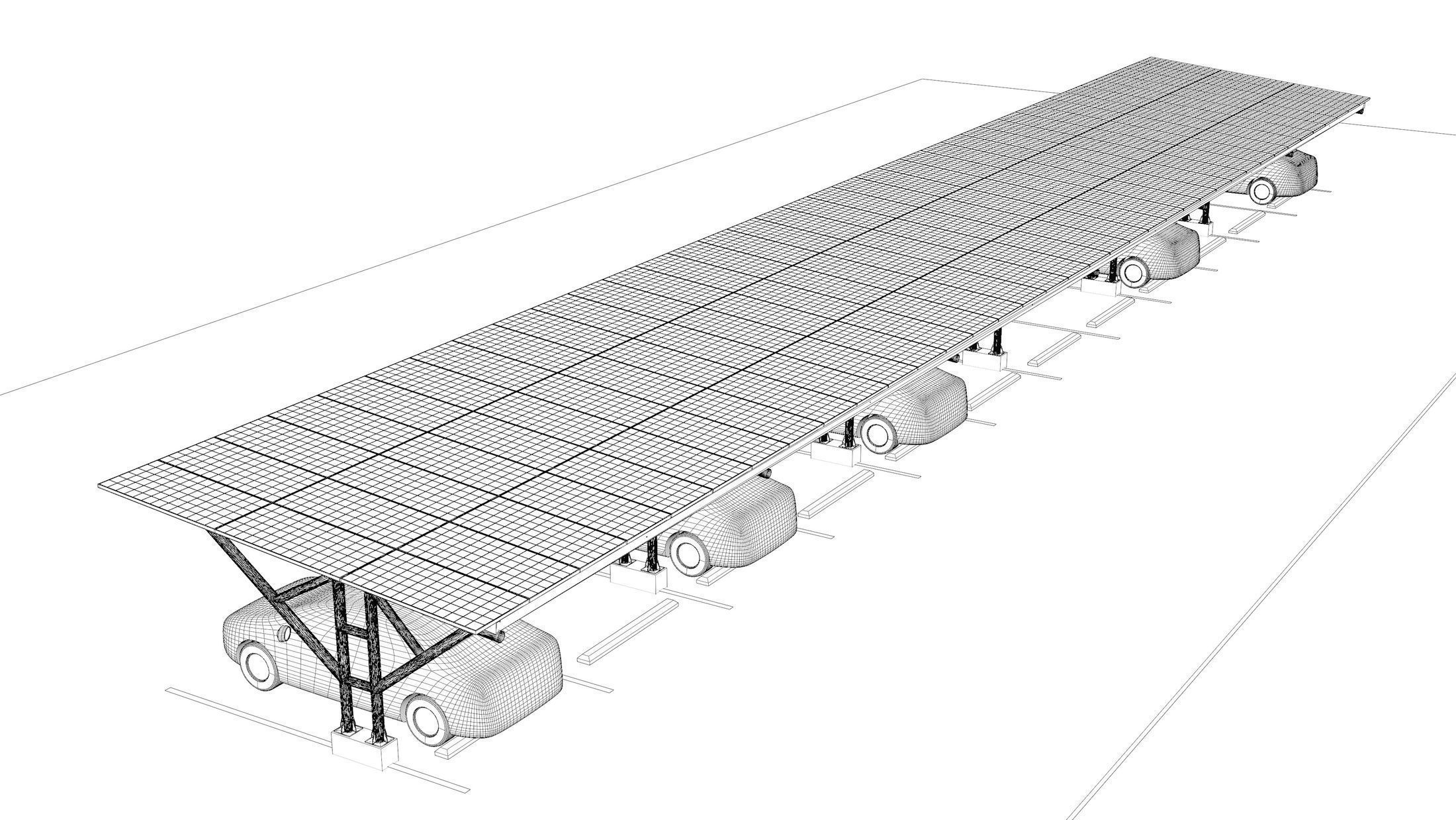 Solar carport 24u04 3D model_7