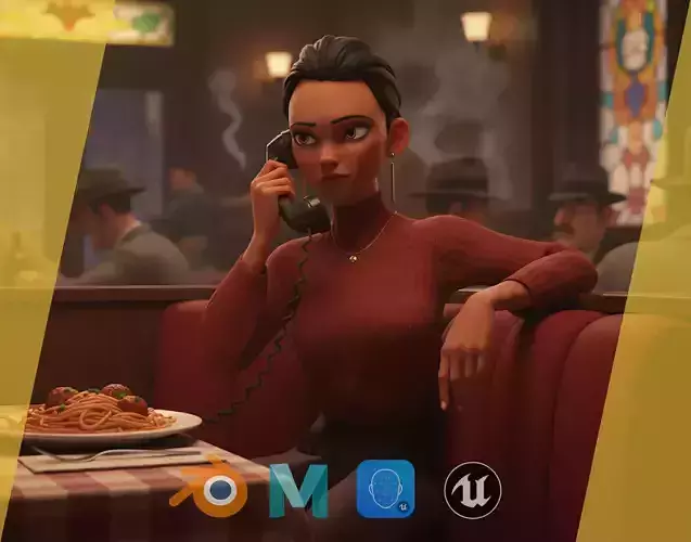 Cartoon Stylized woman with winter clothes Casual Attire