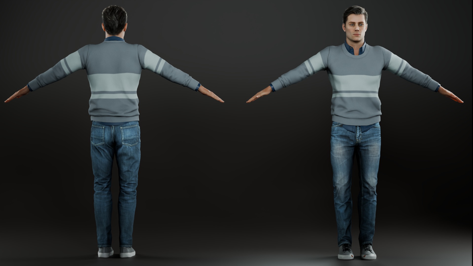 Jason Fashion Character 3D model_2
