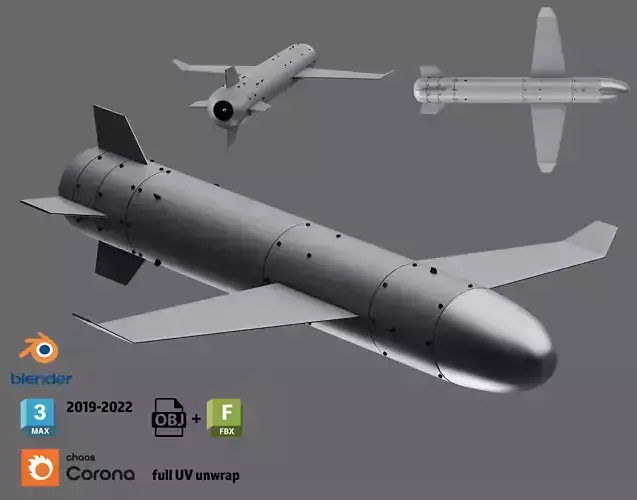 Palianytsia rocket drone missile 3D model