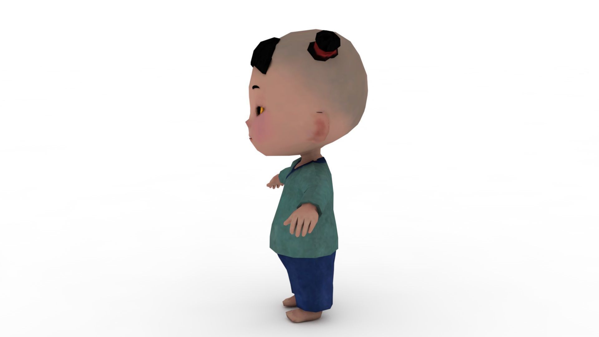 Cartoon boy 3D model_2