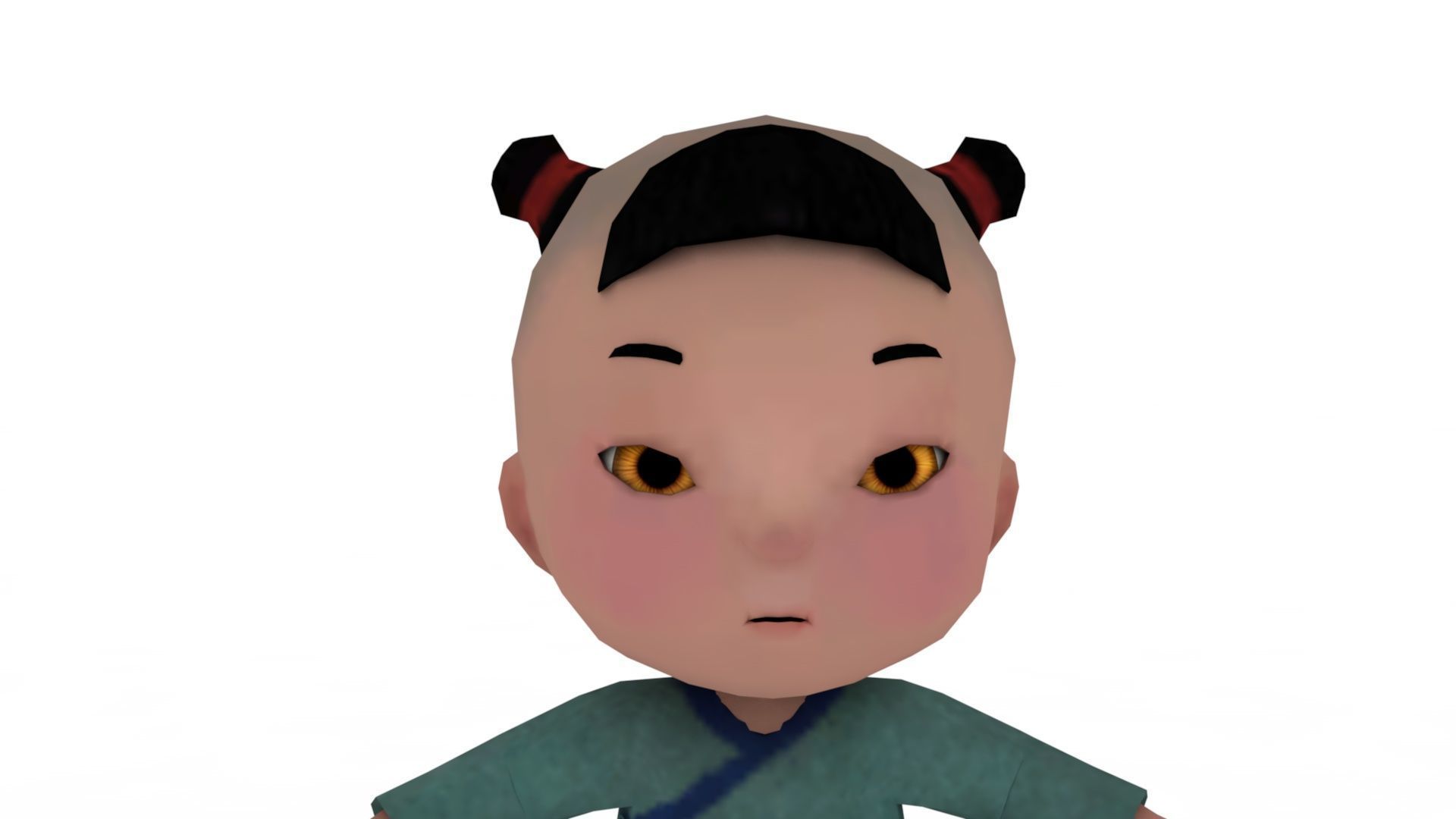 Cartoon boy 3D model_1