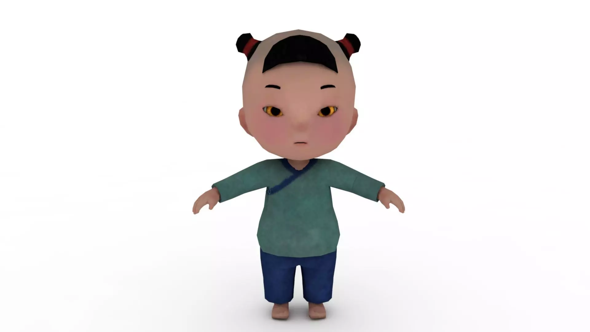 Cartoon boy 3D model_0