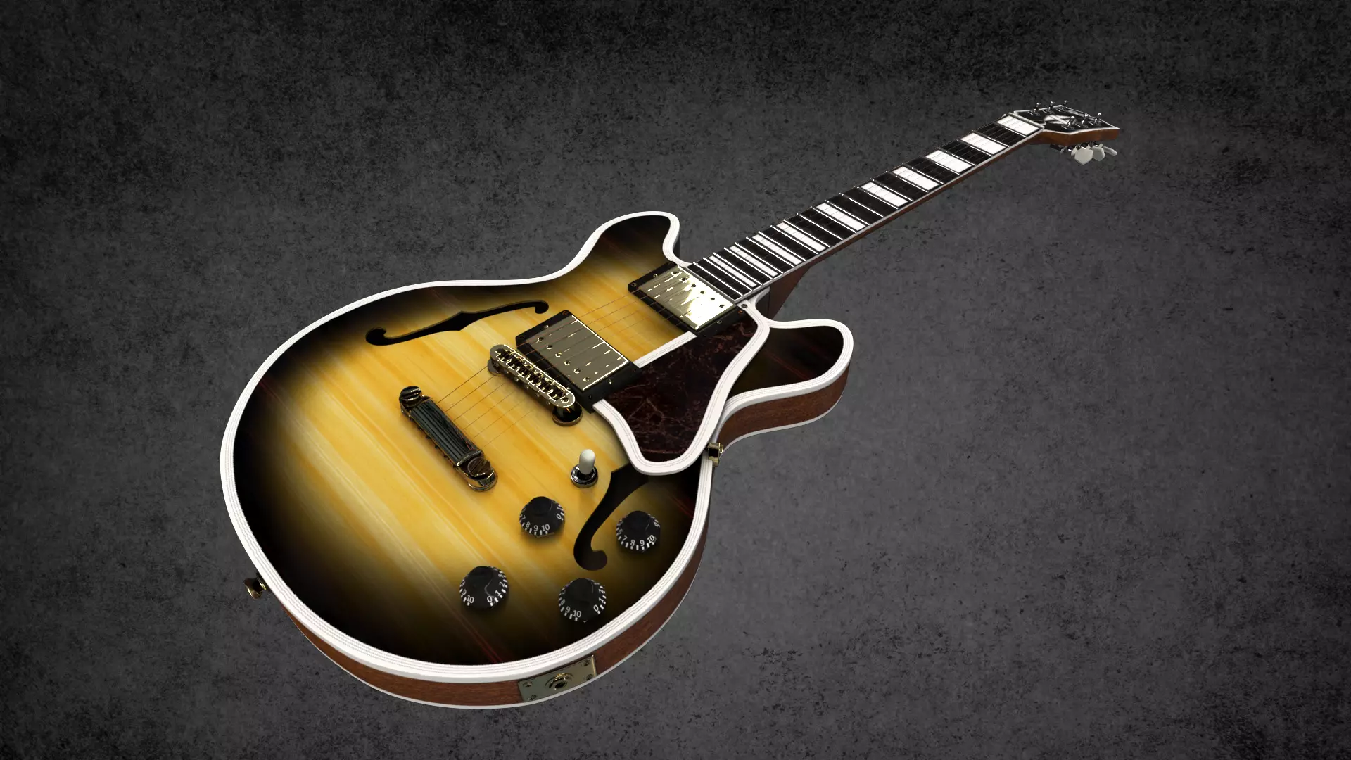 Gibson CS356 Low-poly 3D model_0