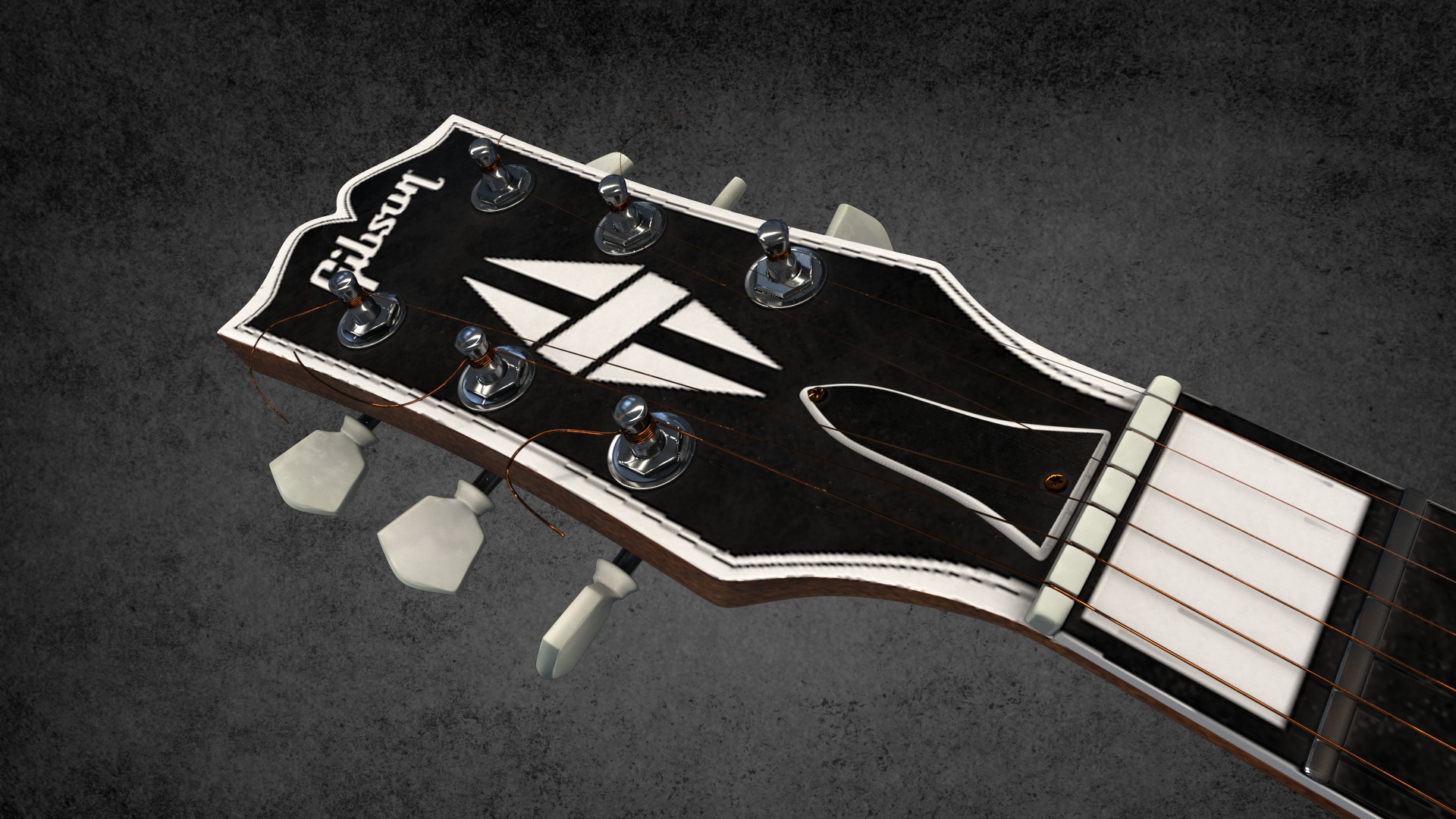 Gibson CS356 Low-poly 3D model_4