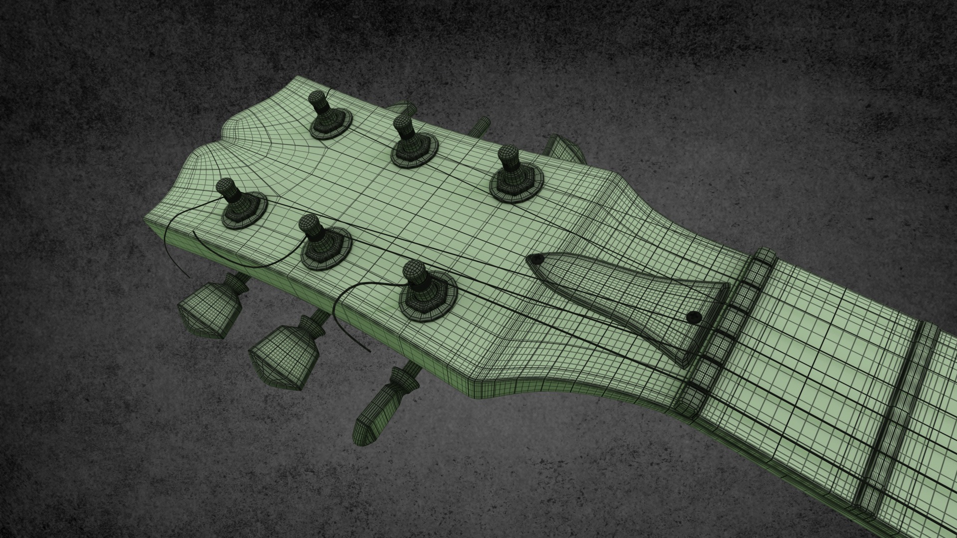 Gibson CS356 Low-poly 3D model_5