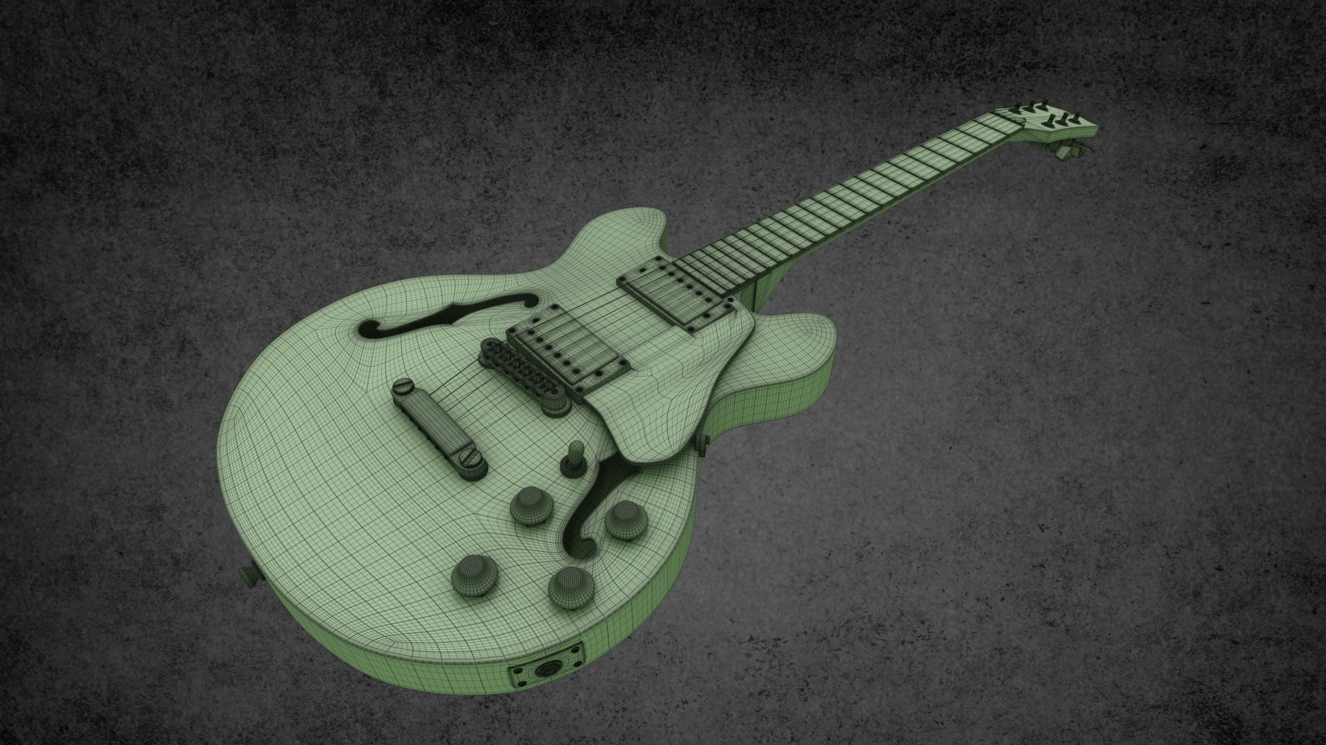 Gibson CS356 Low-poly 3D model_1