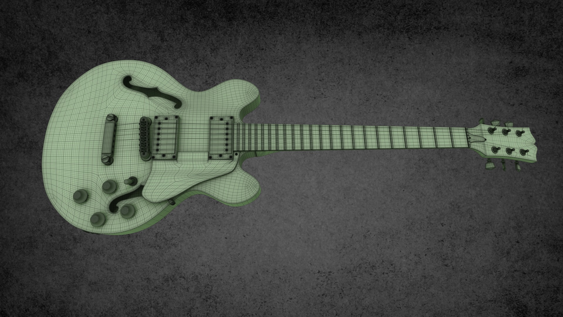 Gibson CS356 Low-poly 3D model_3