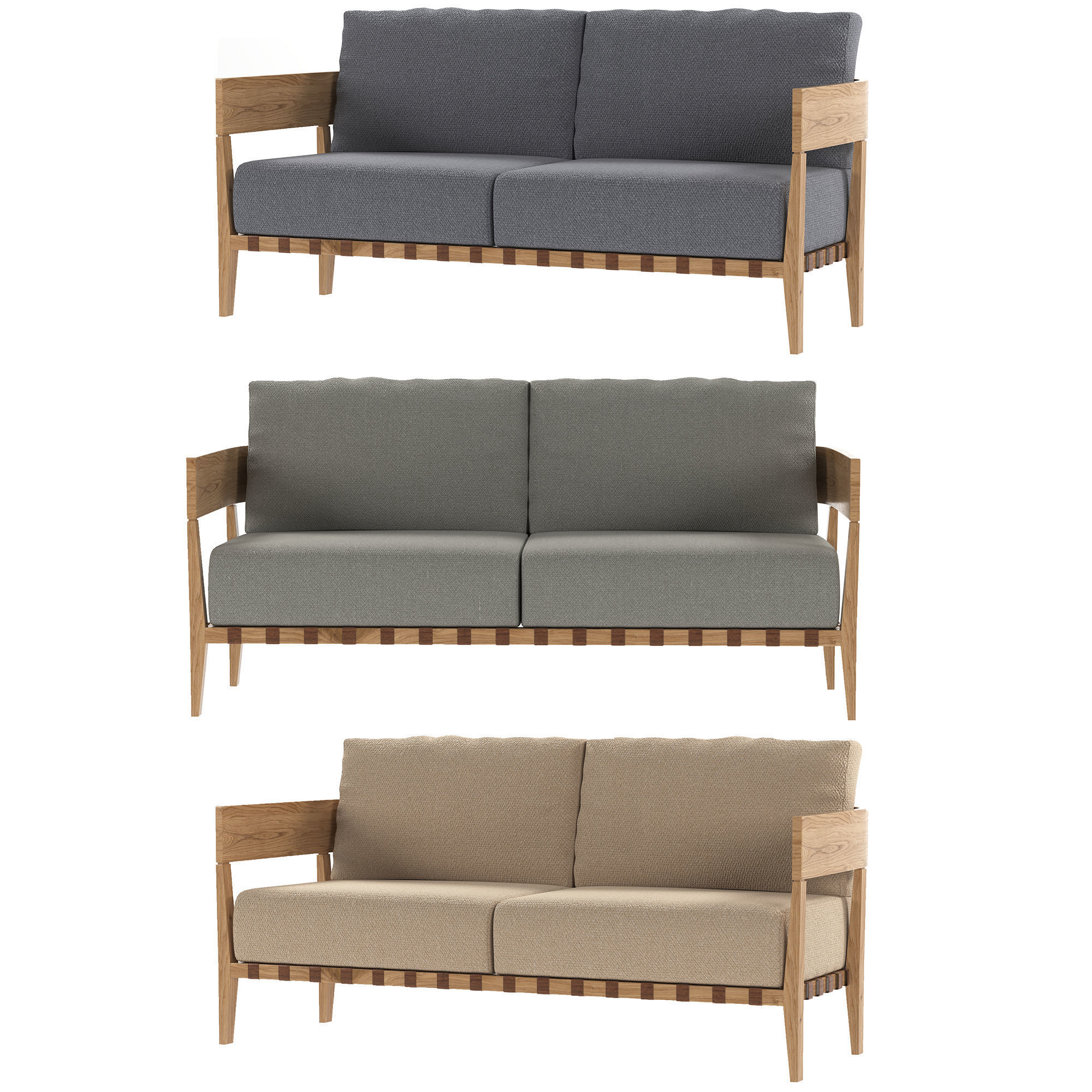 Garden Sofa Free 3D model_1