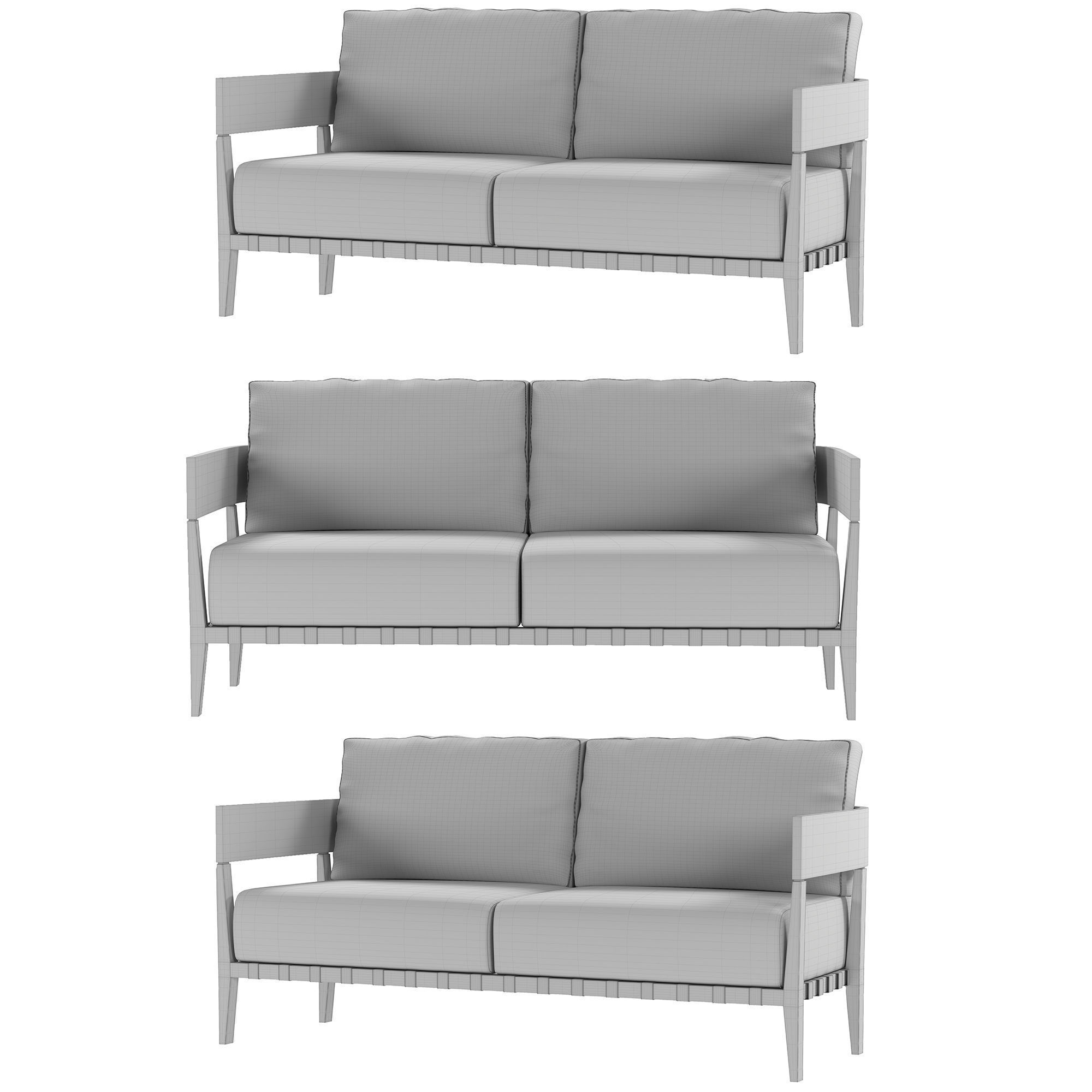 Garden Sofa Free 3D model_19