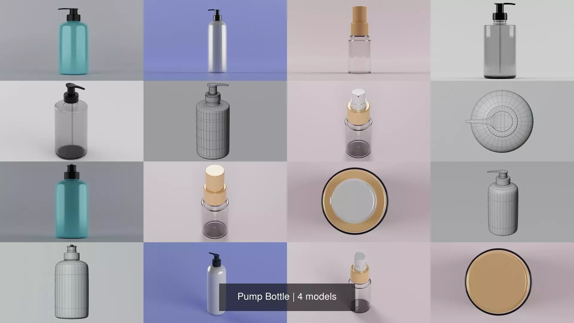 Pump Bottle 3D Model Collection_0