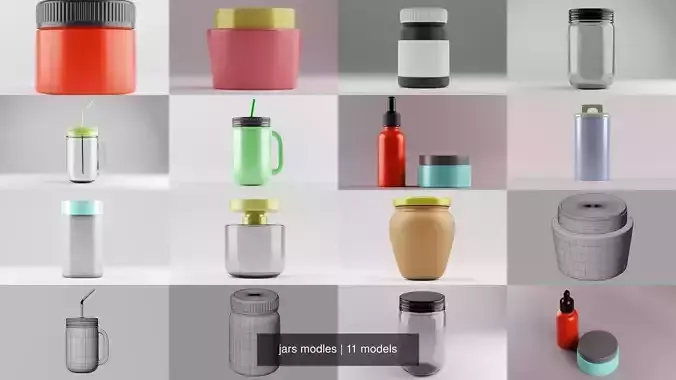 jars modles 3D Model Collection