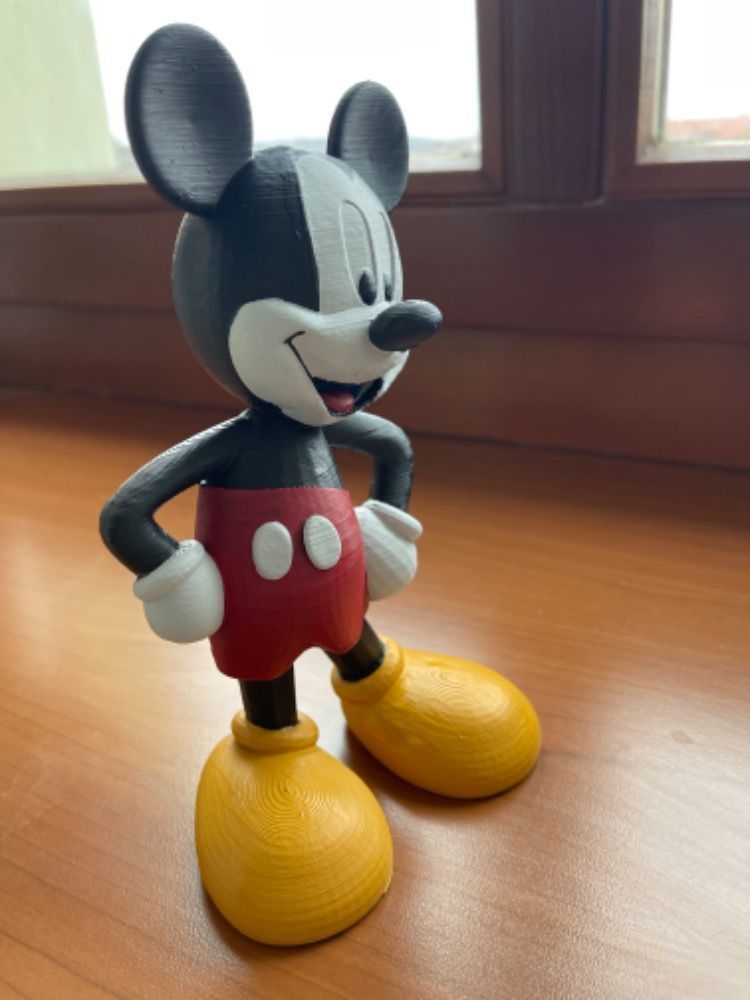 Flat-footed Mickey Mouse 3D print model_11