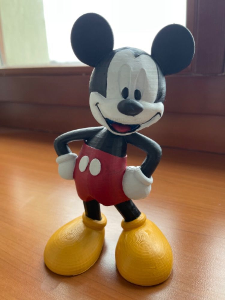 Flat-footed Mickey Mouse 3D print model_3