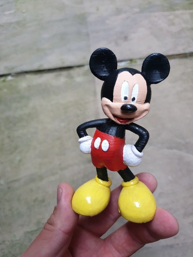 Flat-footed Mickey Mouse 3D print model_5