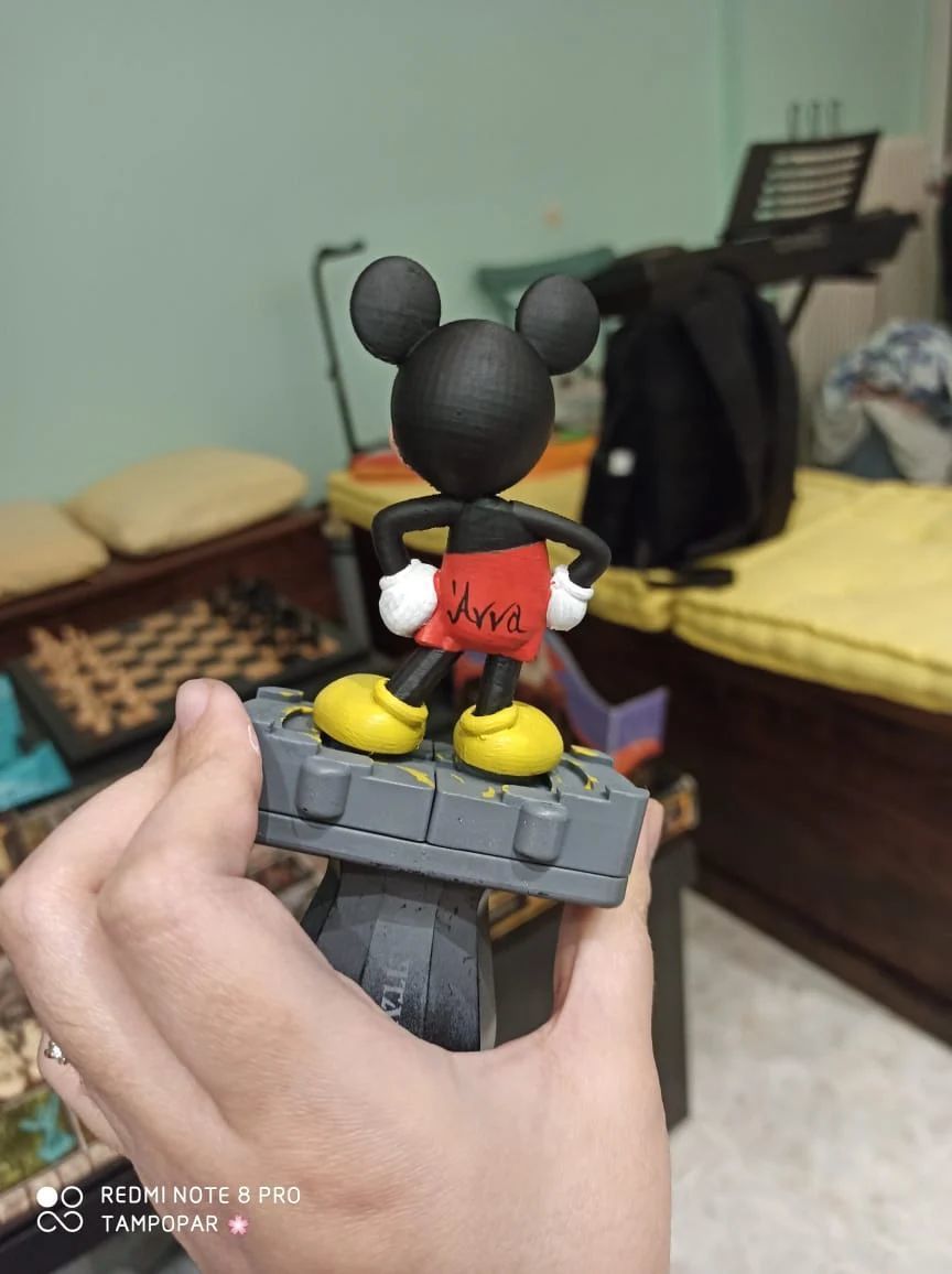 Flat-footed Mickey Mouse 3D print model_1