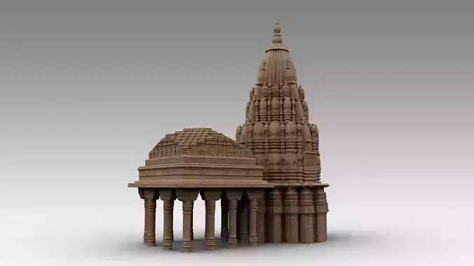 Ratneshwar Mahadev Temple - Game and Movie Ready Low-poly model Low-poly 3D model