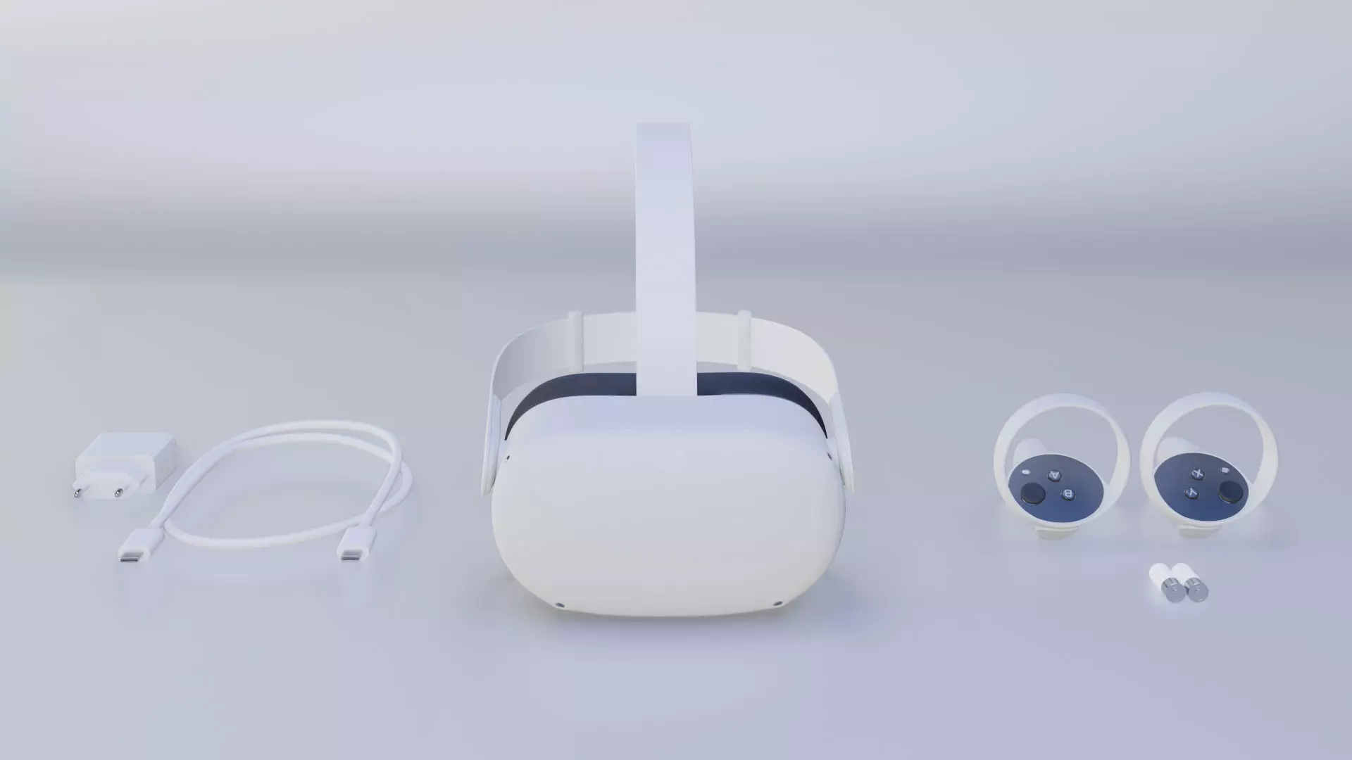 Meta Quest 2 Low-poly 3D model