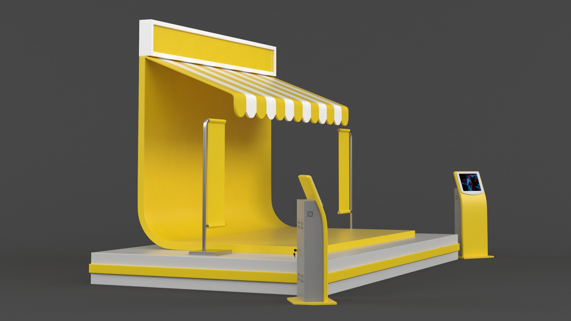 Exhibition Booth 3D model_4