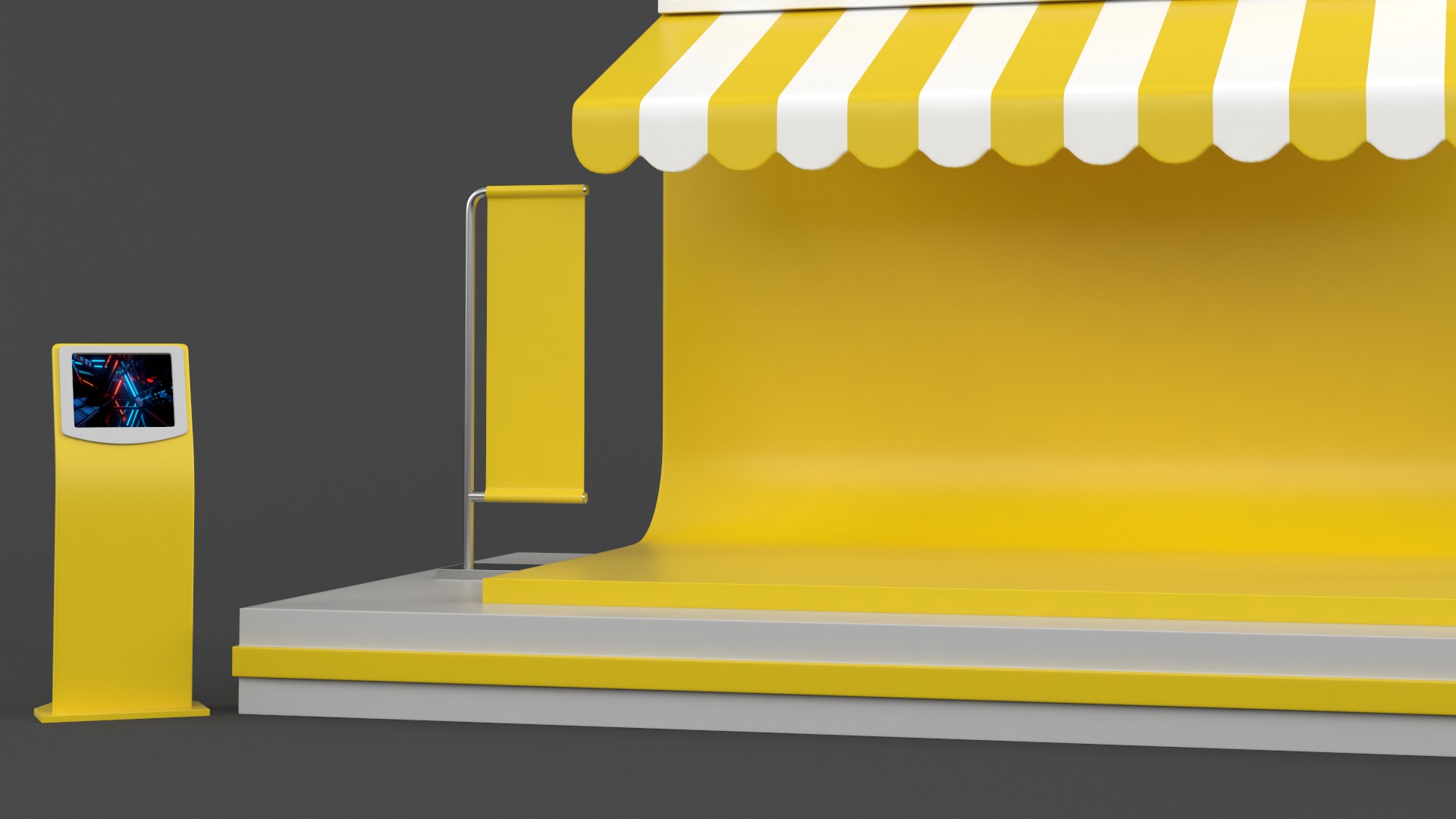 Exhibition Booth 3D model_3