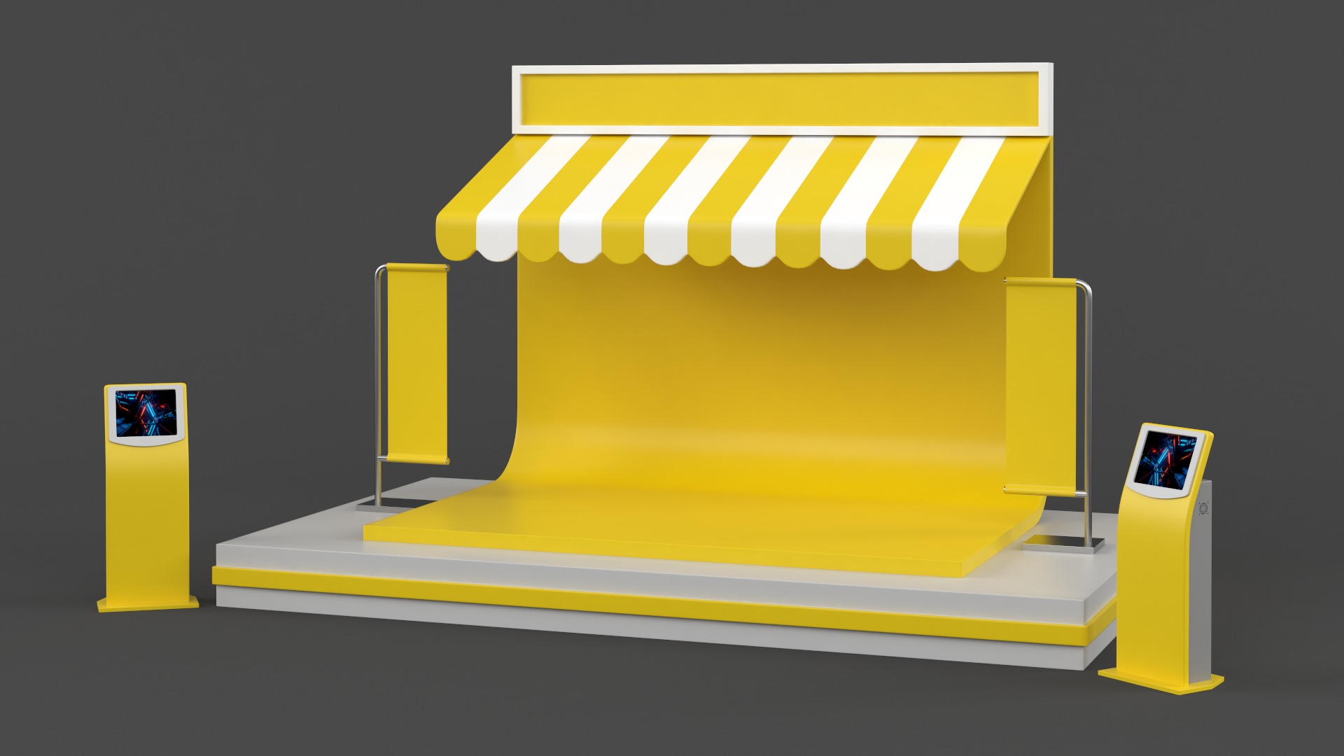 Exhibition Booth 3D model_1