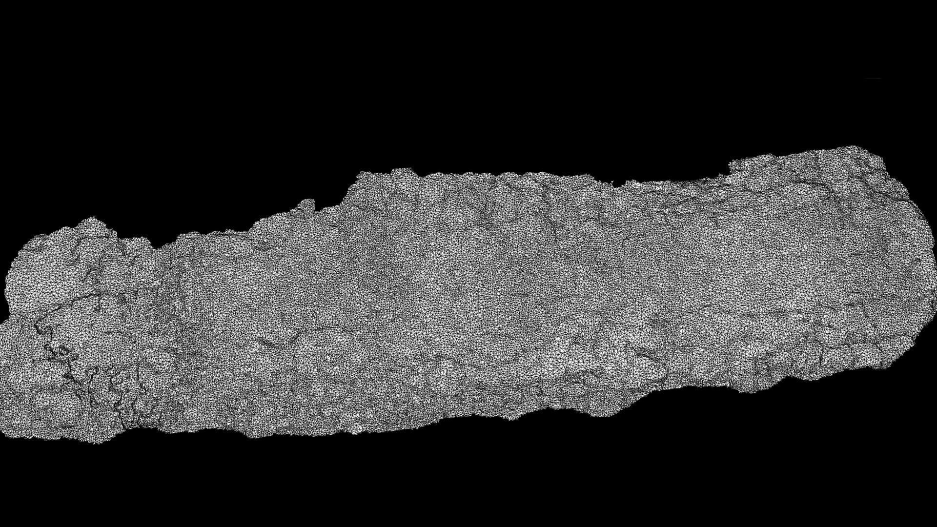 destroyed road cracked asphalt part6 Photogrammetry Low-poly 3D model_5