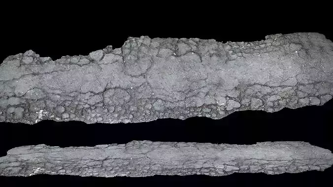 destroyed road cracked asphalt part6 Photogrammetry