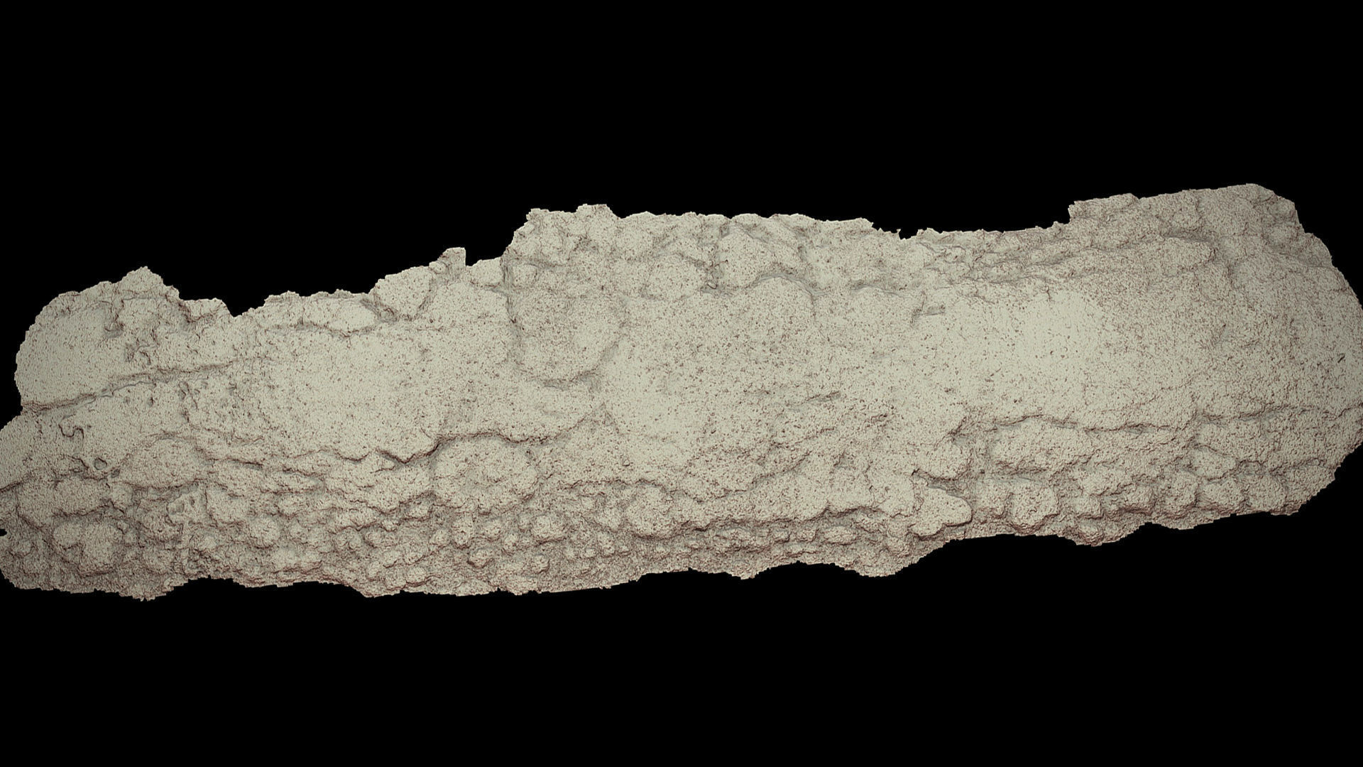 destroyed road cracked asphalt part6 Photogrammetry Low-poly 3D model_4