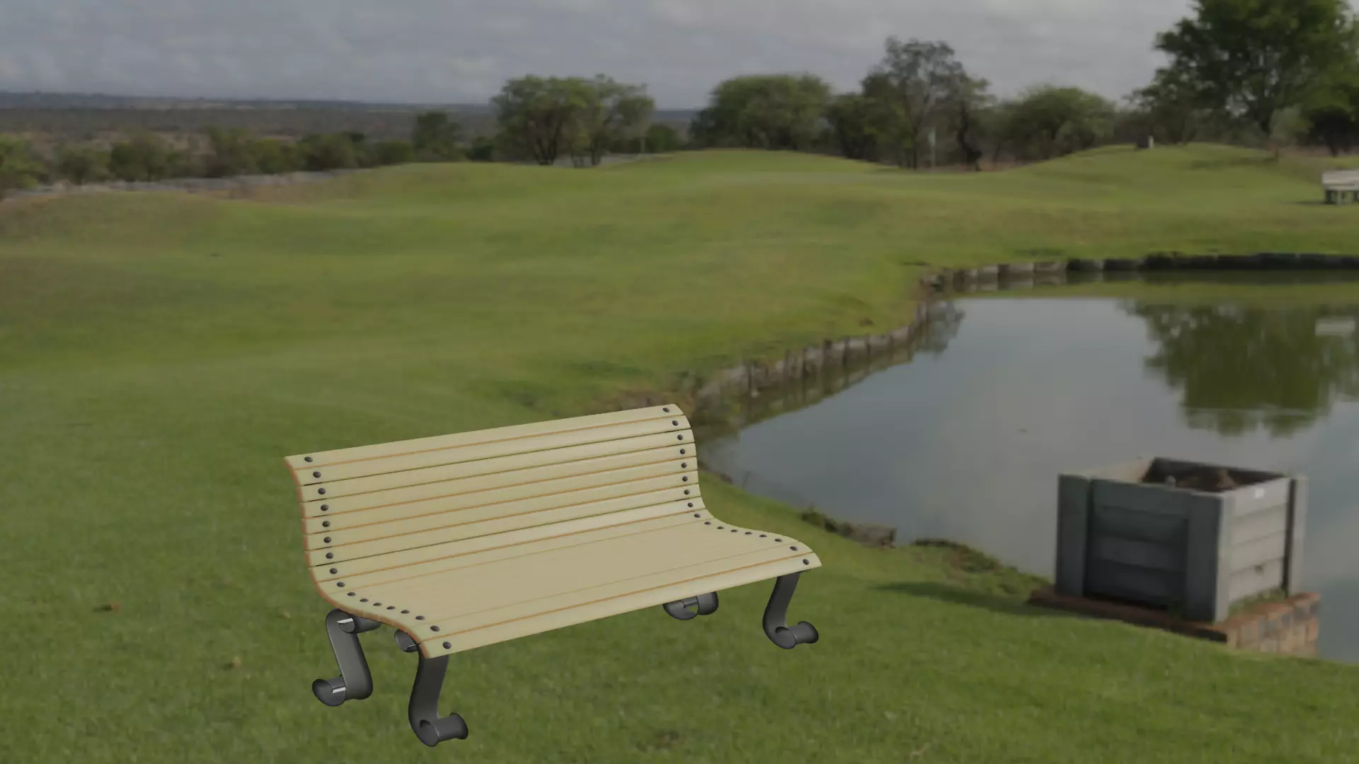 Garden chair chair for outdoor 3D model