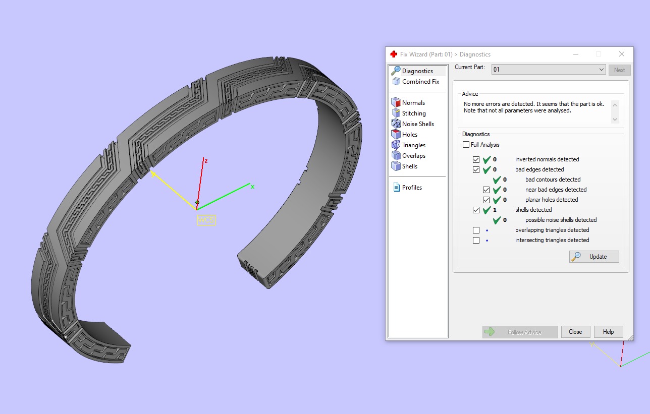 David Yurman Carved Chain Cuff 3D print model_7