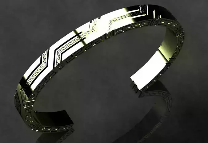 David Yurman Carved Chain Cuff 3D print model