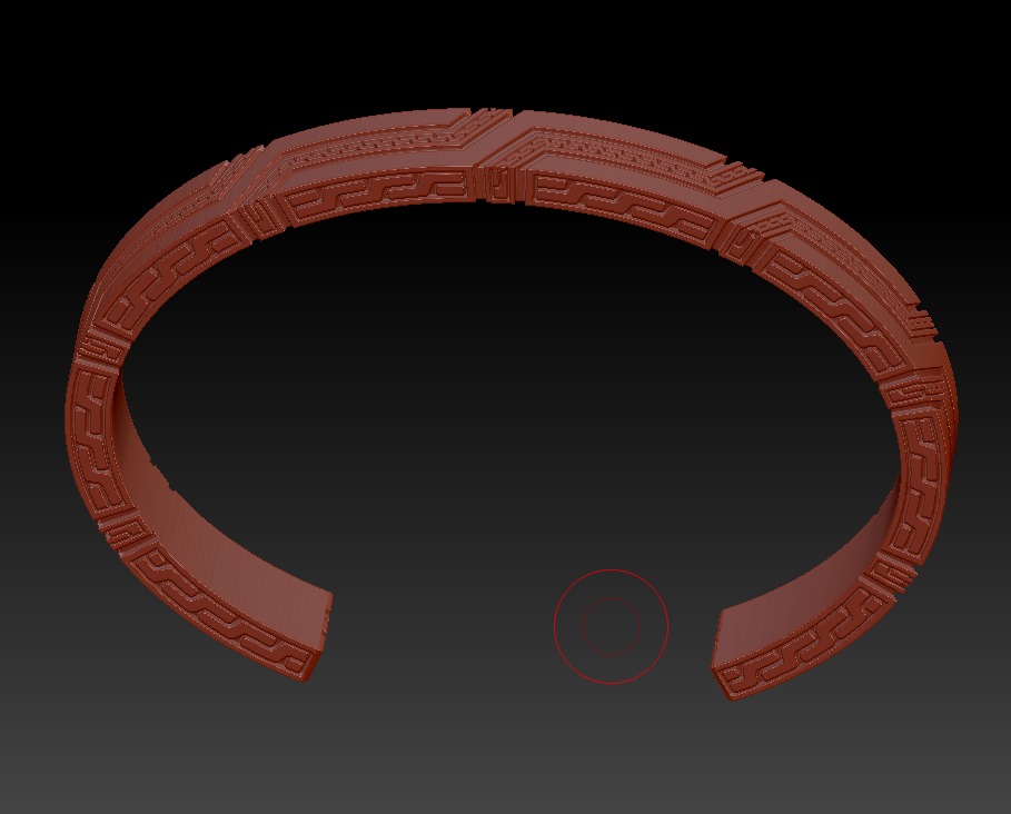 David Yurman Carved Chain Cuff 3D print model_5