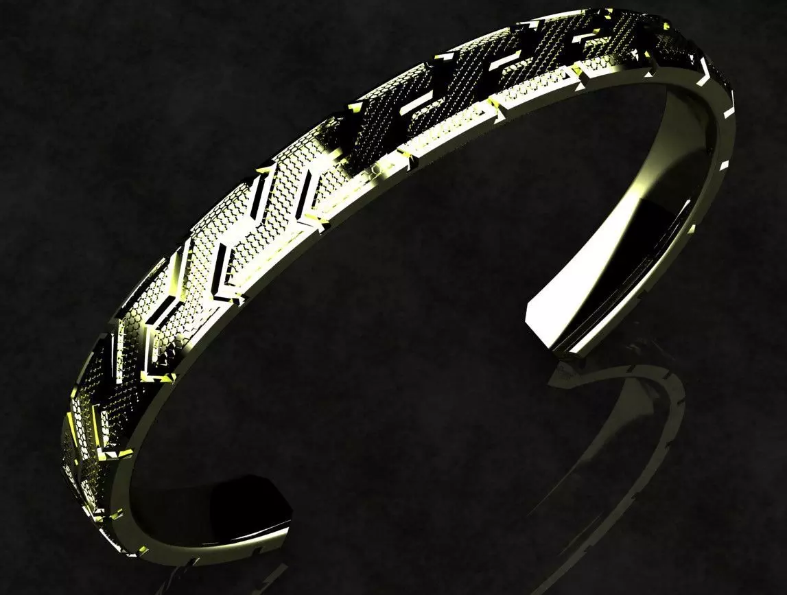 David Yurman Forged Carbon Bracelet 3D print model
