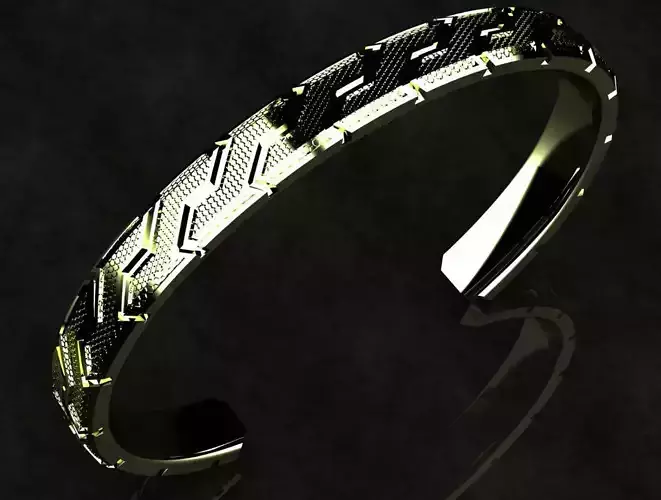 David Yurman Forged Carbon Bracelet 3D print model