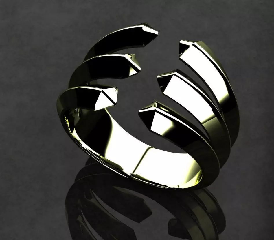 David Yurman Roman Theree Row Band 3D print model_0