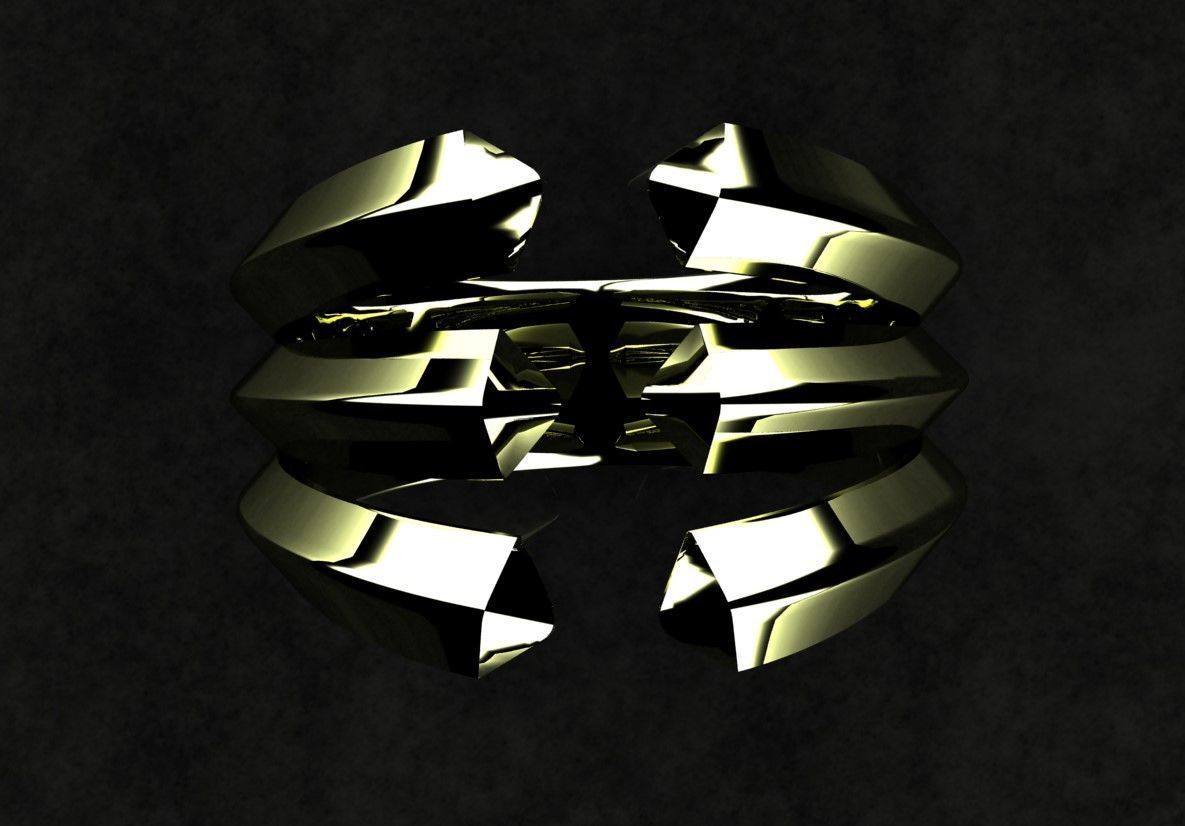 David Yurman Roman Theree Row Band 3D print model_2