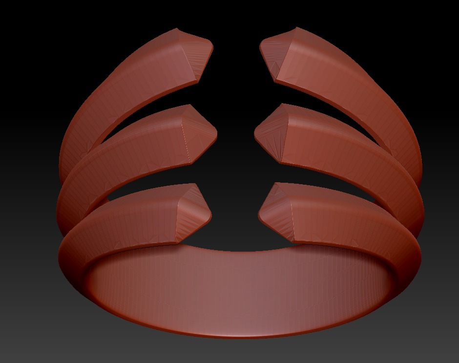 David Yurman Roman Theree Row Band 3D print model_10