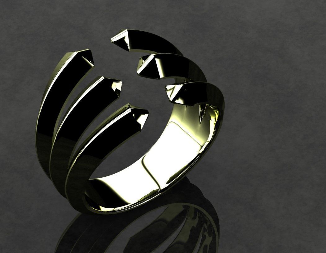 David Yurman Roman Theree Row Band 3D print model_1