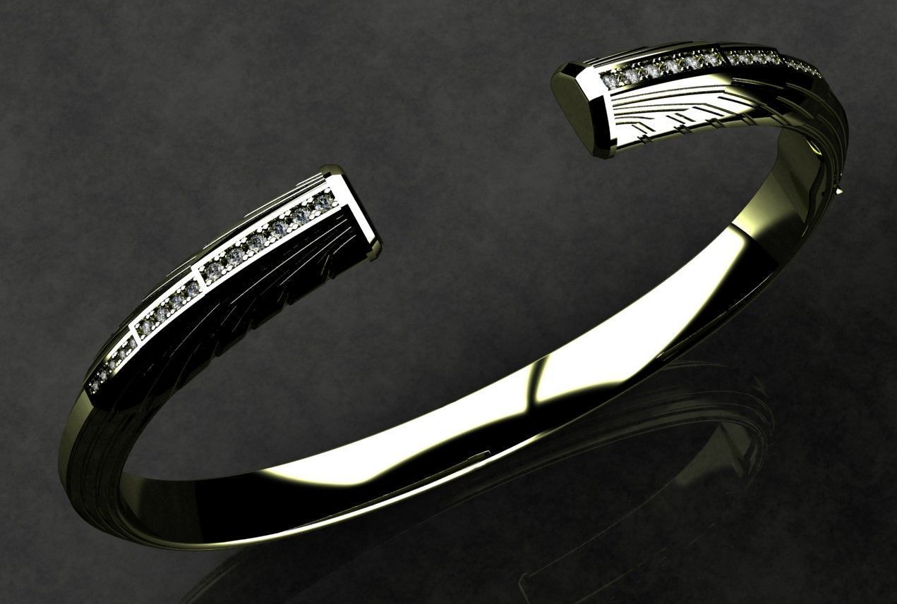 David Yurman Bracelete 3D print model_3