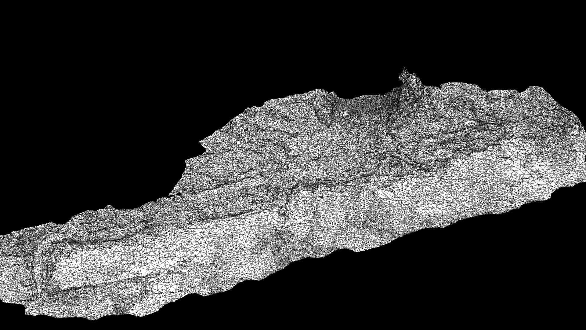asphalt damaged road tree roots pt10 photogrammetry Low-poly 3D model_5