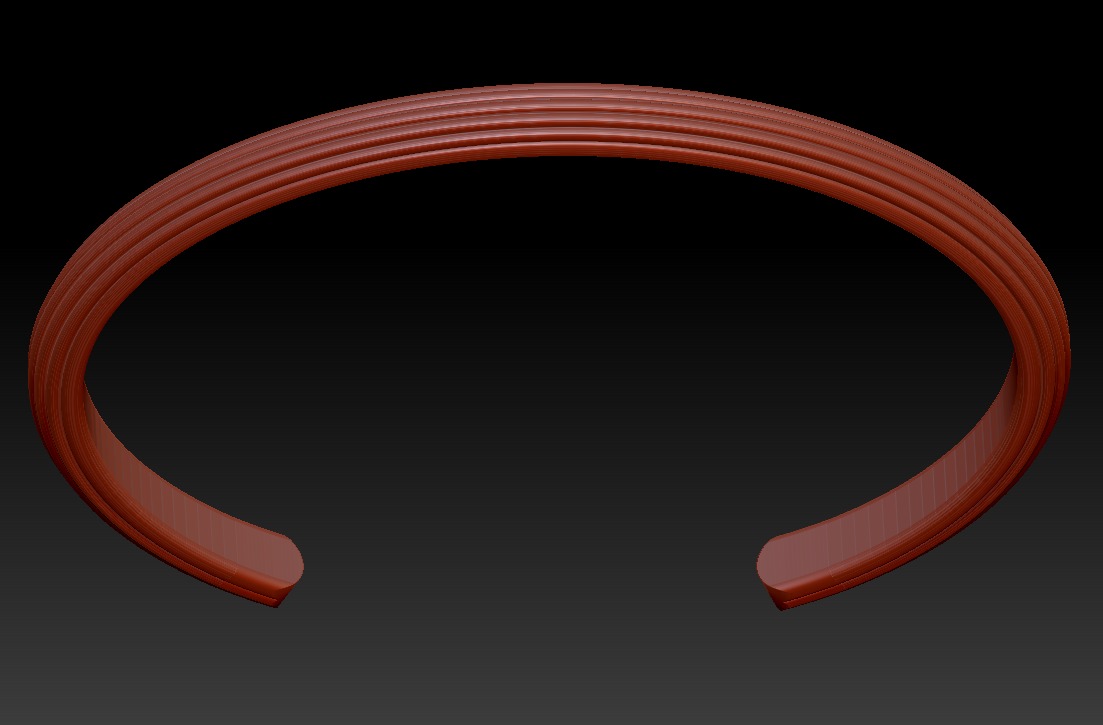 David Yurman Chevron Cuff 2 3D print model_6