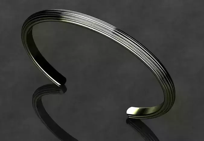 David Yurman Chevron Cuff 2 3D print model