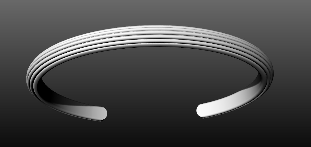 David Yurman Chevron Cuff 2 3D print model_5