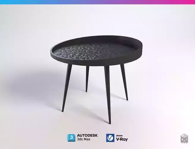 Low table - Coffee table - Evan black - 3ds model