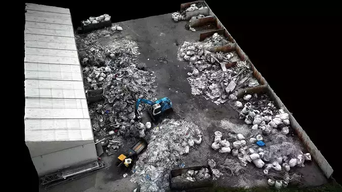 scrapyard metal-trash storage terrain photogrammetry