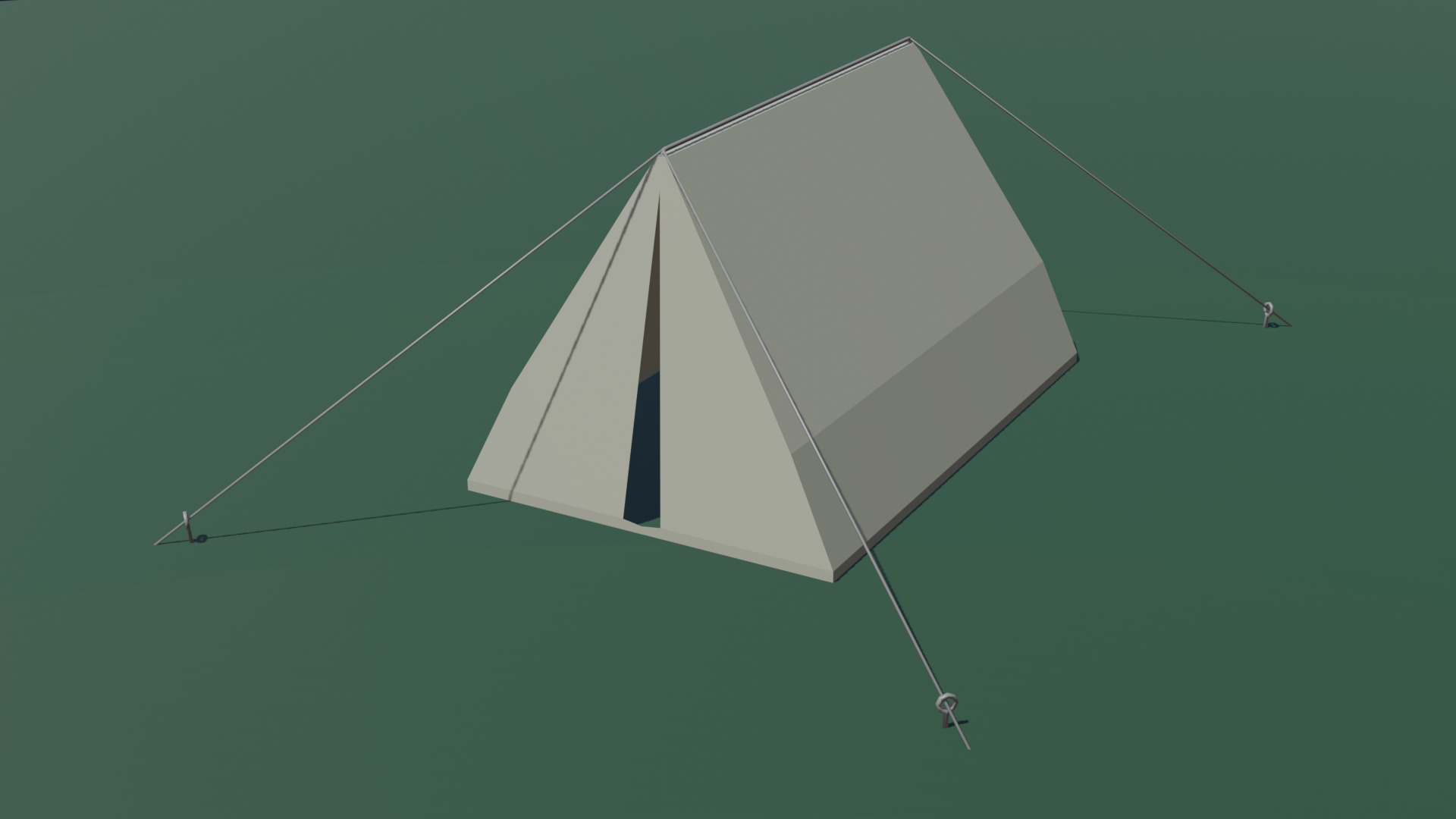 Low Poly Tent Low-poly 3D model_2