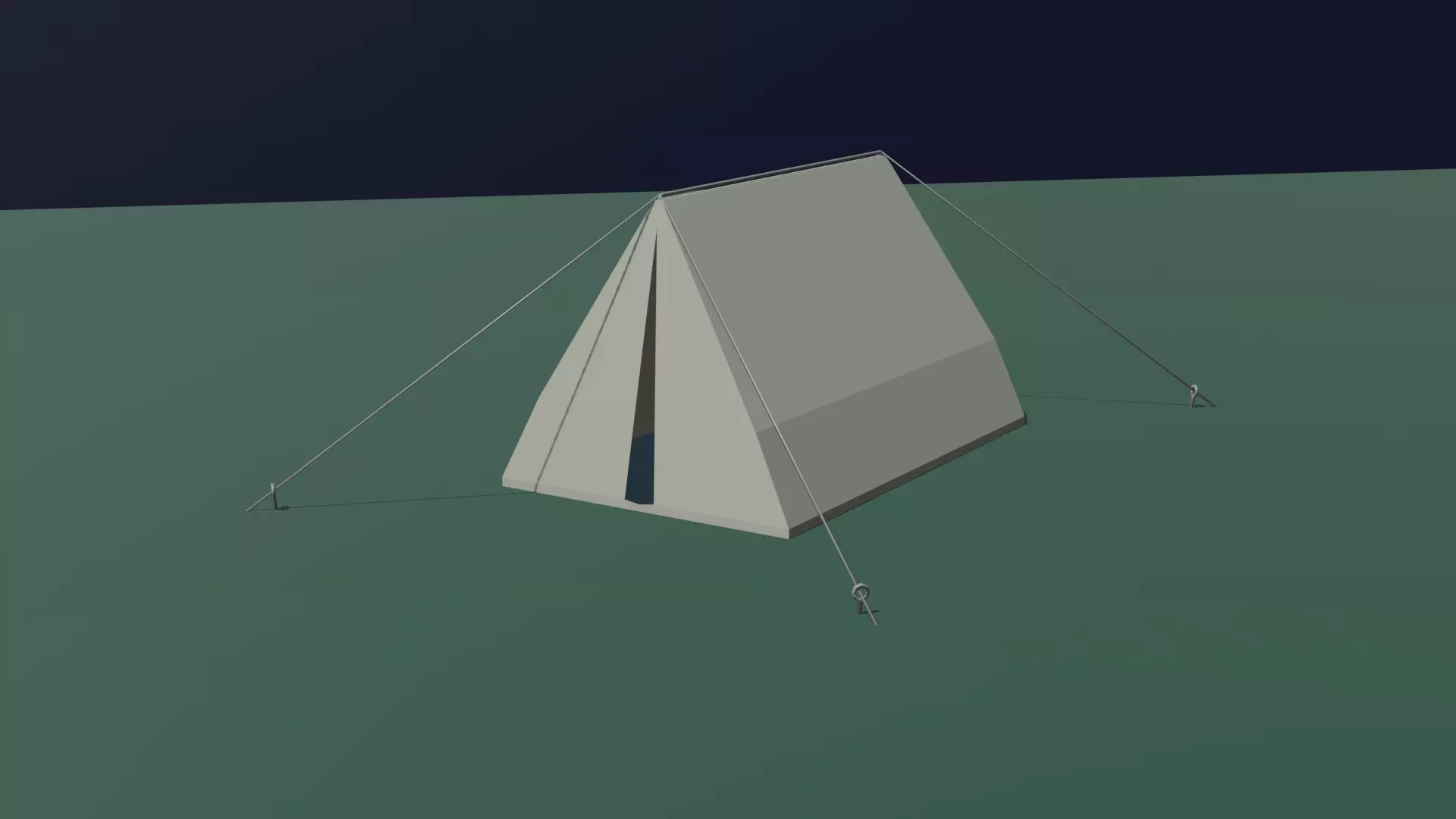 Low Poly Tent Low-poly 3D model_0
